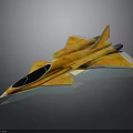 Futuristic Orange Spacecraft With Aerodynamic Design And Transparent Cockpit For Space Exploration