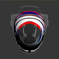 Colorful Racing Helmet With Carbon Fiber Texture And Transparent Front Visor