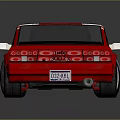 BULLER Two Door Sports Car In White And Red With Reflection On Surface