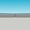 Outdoor Tennis Court With Net And Smooth Surface Under Blue Sky