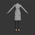 Grey Long Coat With Pockets For Daily Use As Essential Living Product