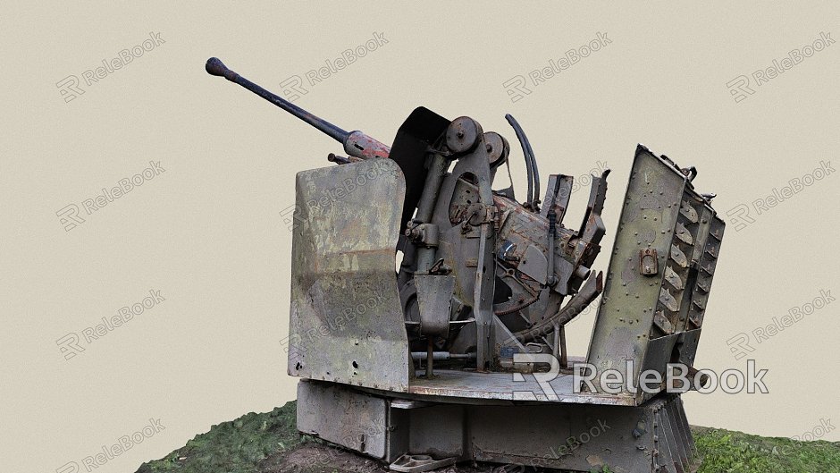 Modern Artillery Antiaircraft Gun model