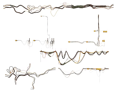 Industrial Equipment Durable Cable Harness Assemblies For Machinery Wiring Connections 3d model