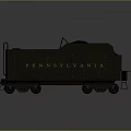 Vintage PENNSYLVANIA Railroad Car Loaded With Coal And Red Top Structure