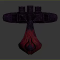Futuristic Cosmic Spaceship Design With Purple Pink Exterior And Multi Wing Structure
