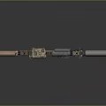 Tactical Rifle With Scope And Accessories Brown Black Finish Barrel Adjustable Stock