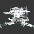 Military Anti Aircraft Weapon with Heavy Duty Mount and Metal Barrel Structure