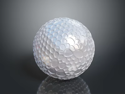 Transparent Textured Sphere As Decorative Household Item For Home 3d model