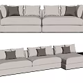 Modern Combination Sofa Double Sofa Multi-Person Sofa Three-Person Sofa 3d model