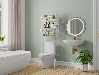 Modern toilet rack 3d model