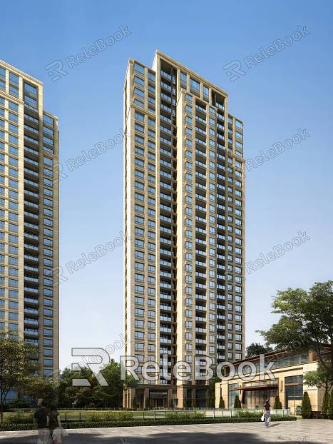 Jianou commercial high-rise residential district model