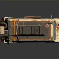 minibus minivan driverless bus school bus van box car 3d model