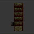 Dark Colored Step Like Multi Layer Storage Cabinet Furniture With Drawers And Compartments