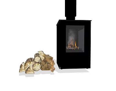 Modern Fireplace Iron Fireplace 3d model