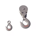 Silver YOKE Hooks In Two Sizes For Heavy Duty Lifting Use 3d model