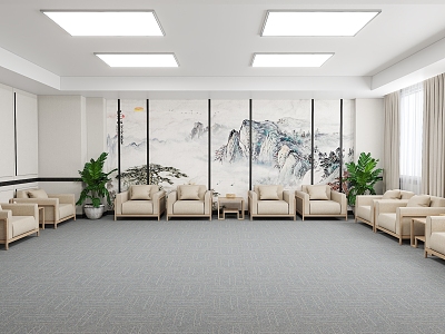 New Chinese Reception Room Meeting Room model