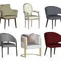 Modern Stylish Armchairs With Various Designs And Different Color Options 3d model