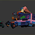 Hyundai Homemade Armed Vehicle Modified Vehicle Modified Chariot 3d model