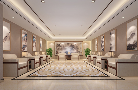 New Chinese Reception Room 3d model