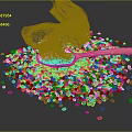 Heap of Fresh Roasted Coffee Beans with Wooden Spoon on Black Surface