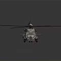 Utility Helicopter With Rotors Cockpit And Shiny Surface On Dark Background