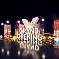 Grand Opening Photo Check In Spot With Modern Lighting And Decorative Elements