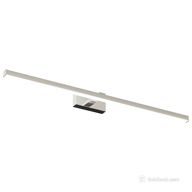 Sleek Modern Linear Wall Light With Long Strip Metal Body And LED Lighting 3d model 