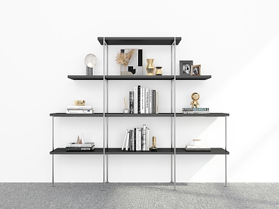 Modern Bookshelf Floor Bookshelf Storage Rack Display Rack Decorative Shelf Bookshelf 3d model