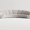 Modern Irregular Shaped Sofa With Curved Design And Comfortable Upholstered Seats