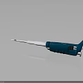 Blue And White Laboratory Pipette With Adjustable Volume And Ergonomic Handle
