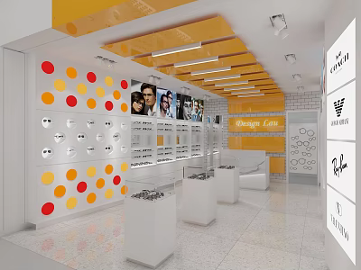 Modern Glasses Shop Fashion Glasses Shop 3d model