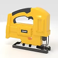 Yellow Jigsaw Power Tool With Black Handle JIGSAW Brand Metal Base And Cutting Blade