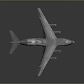 Aerospace Transport Aircraft Carrying Satellite Equipment For Space Missions With Four Engines