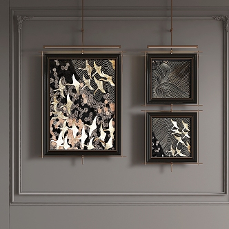 modern decorative painting 3d model