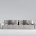 Gray Modern Sectional Sofa with Plush Cushions and Sleek Design for Contemporary Living Room