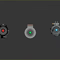 Detailed Lightsaber Hilt Models With Metallic Finish And Various Designs