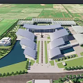 Aircraft Museum Architecture With Suspended Jets And Glass Facade Design