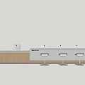 Modern Reception Front Desk Chair 3d model