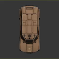 Brown Armored Offroad Functional Vehicle With Large Tires And Lights
