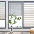 Modern venetian blinds shutter combination 3d model