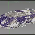 Futuristic Purple Sports Car With Sleek Body Rear Spoiler And Unique Wheels