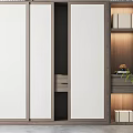 Modern Minimalist Wardrobe Interior Design with Sliding Doors Open Shelves and Lighting