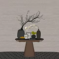 CCD Hotel End View Table Ornaments Floriculture Moss Combination 3d model