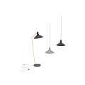 Modern Floor Lamp With Gold Stand Black Shade For Living Room Decor