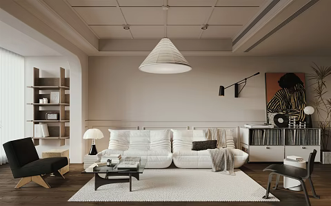 Quiet Living Room Ancient Home Living Room 3d model