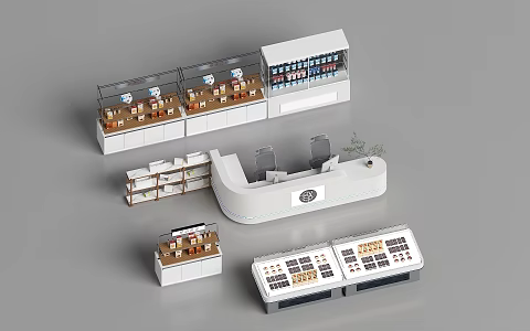 Cake Freezer Bakery Equipment Cake Bread Display Cabinet 3d model