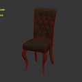 Elegant Green Leisure Chair With Tufted Backrest And Curved Wooden Legs