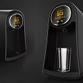 Modern Black Water Dispenser With Digital Display And Transparent Glass For Home Use