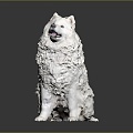 Modern Dog Big White Bear White Dog Cartoon Dog Statue Pet Dog 3d model