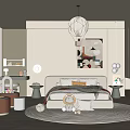 Cozy Modern Kids Room Interior With Soft Bed Teddy Bear Round Rug And Pendant Light